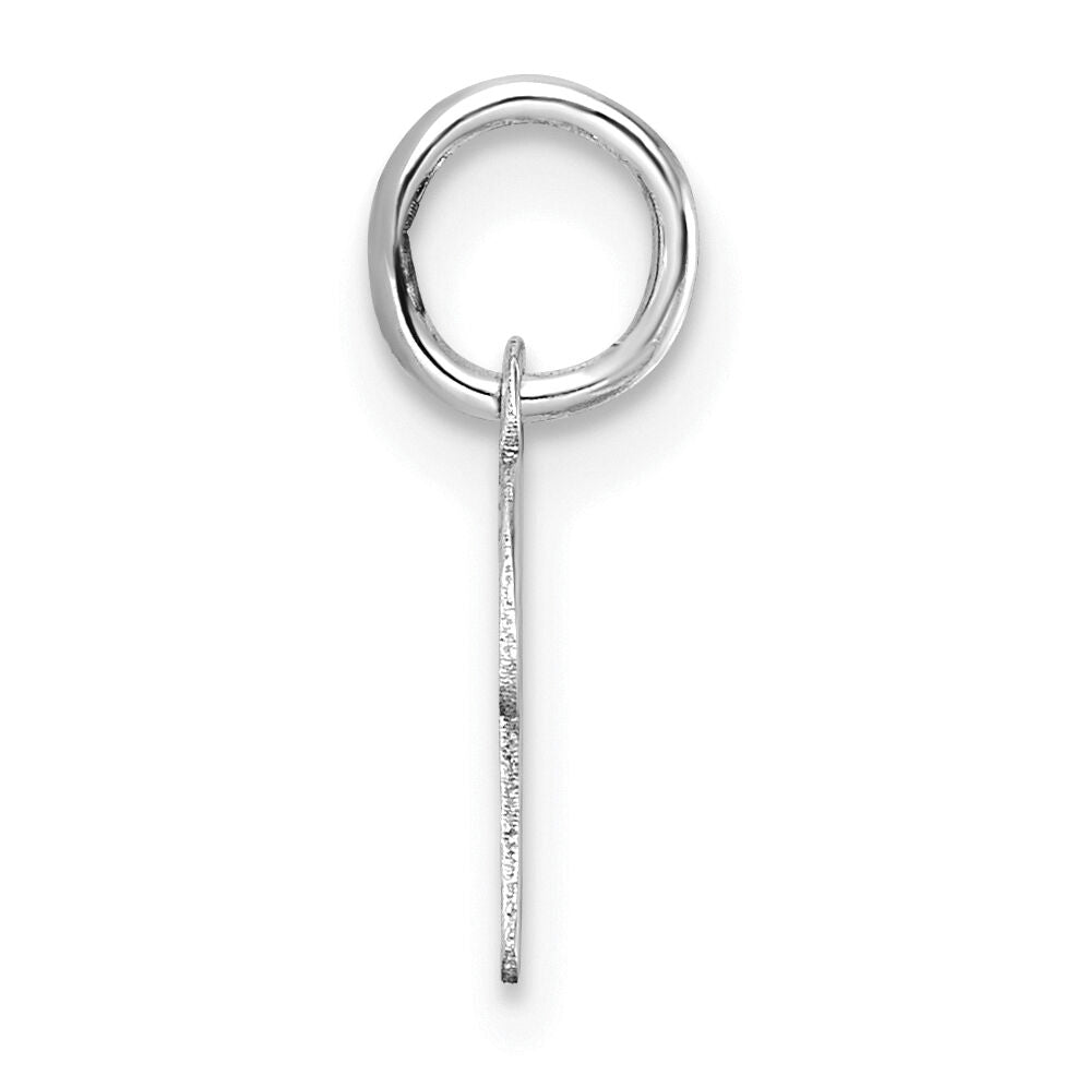 14K White Gold Uppercase Letter K Initial Charm-XNA1467W/K