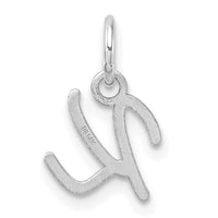 14K White Gold Uppercase Letter K Initial Charm-XNA1467W/K