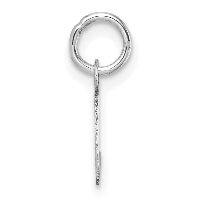 14K White Gold Uppercase Letter L Initial Charm-XNA1467W/L