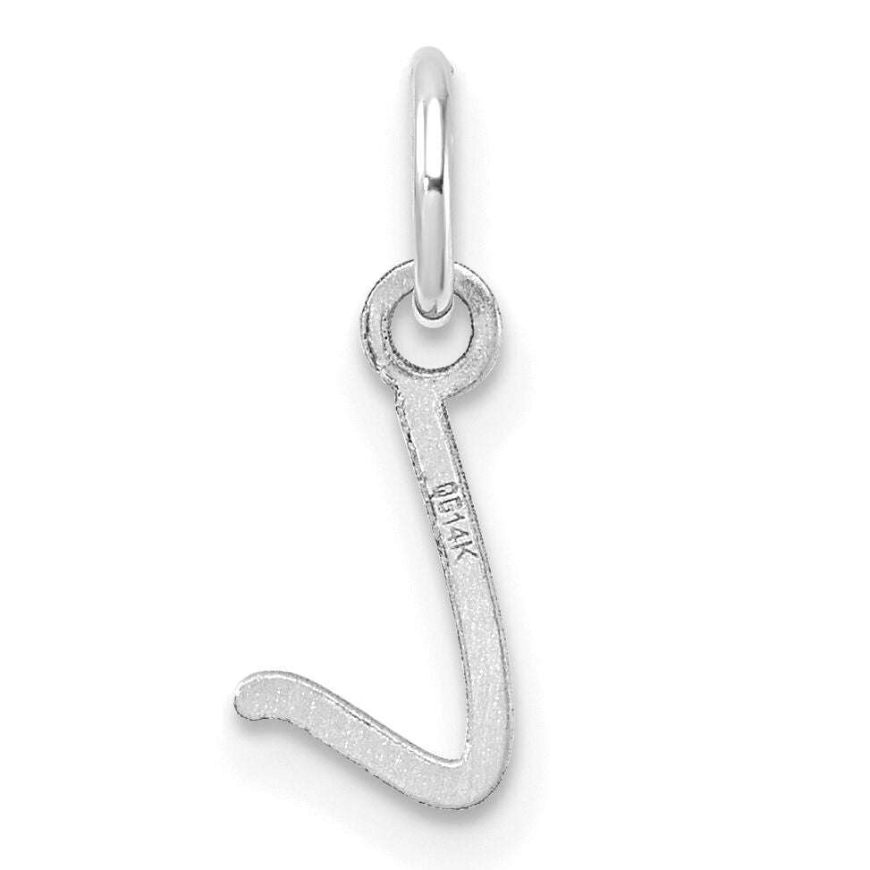 14K White Gold Uppercase Letter L Initial Charm-XNA1467W/L