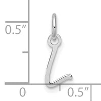 14K White Gold Uppercase Letter L Initial Charm-XNA1467W/L