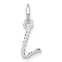 14K White Gold Uppercase Letter L Initial Charm-XNA1467W/L