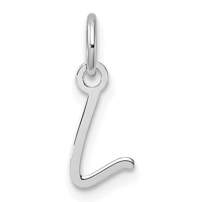 14K White Gold Uppercase Letter L Initial Charm-XNA1467W/L