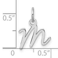 14K White Gold Uppercase Letter M Initial Charm-XNA1467W/M