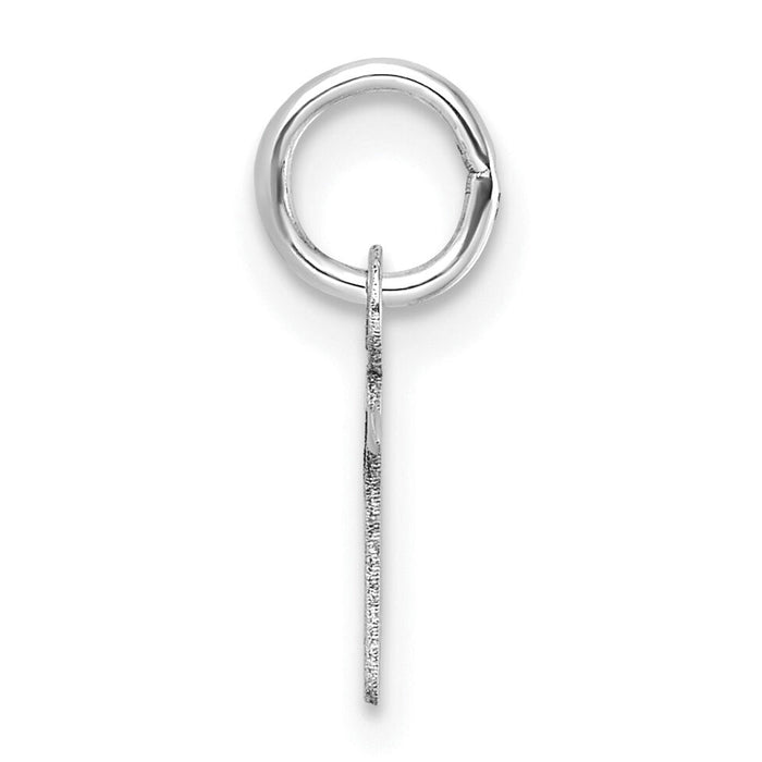 14K White Gold Uppercase Letter N Initial Charm-XNA1467W/N