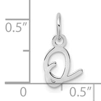 14K White Gold Uppercase Letter O Initial Charm-XNA1467W/O