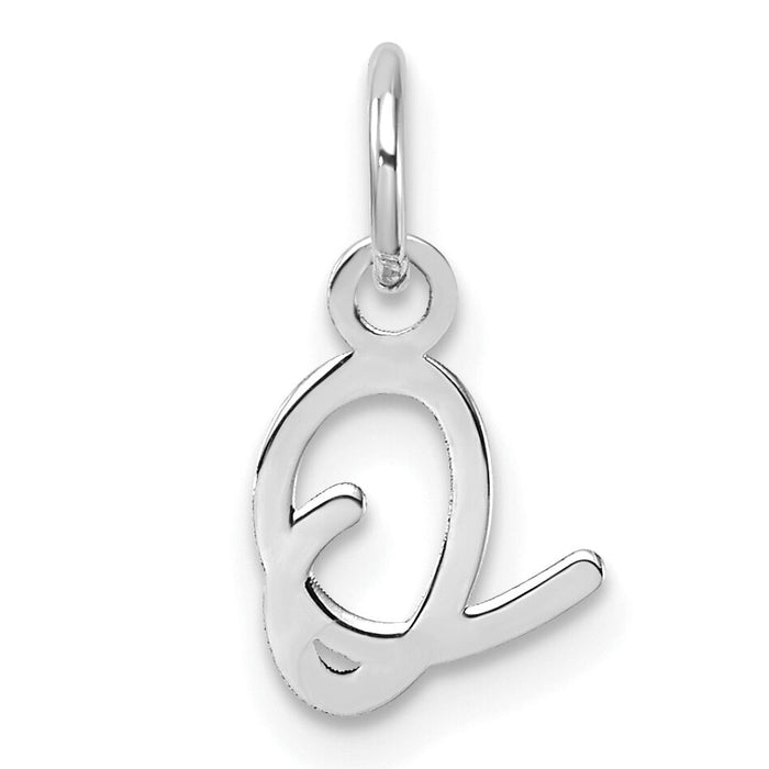 14K White Gold Uppercase Letter O Initial Charm-XNA1467W/O