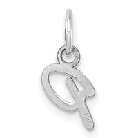 14K White Gold Uppercase Letter P Initial Charm-XNA1467W/P