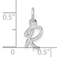 14K White Gold Uppercase Letter R Initial Charm-XNA1467W/R