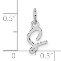 14K White Gold Uppercase Letter S Initial Charm-XNA1467W/S