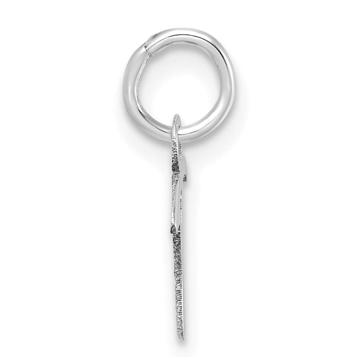 14K White Gold Uppercase Letter T Initial Charm-XNA1467W/T