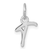 14K White Gold Uppercase Letter T Initial Charm-XNA1467W/T