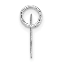 14K White Gold Uppercase Letter W Initial Charm-XNA1467W/W