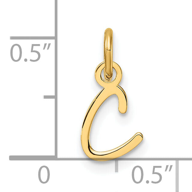14K Uppercase Letter C Initial Charm-XNA1467Y/C