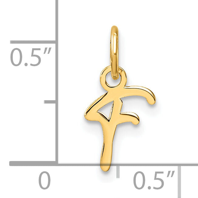 14K Uppercase Letter F Initial Charm-XNA1467Y/F