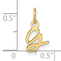 14K Uppercase Letter G Initial Charm-XNA1467Y/G