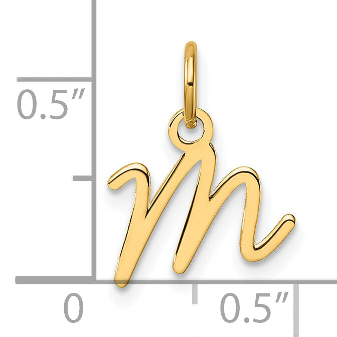 14K Uppercase Letter M Initial Charm-XNA1467Y/M