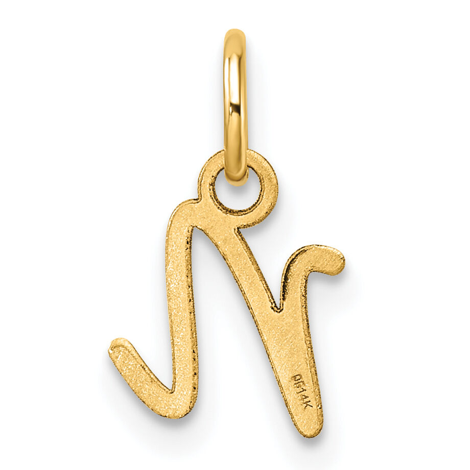 14K Uppercase Letter N Initial Charm-XNA1467Y/N