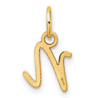 14K Uppercase Letter N Initial Charm-XNA1467Y/N