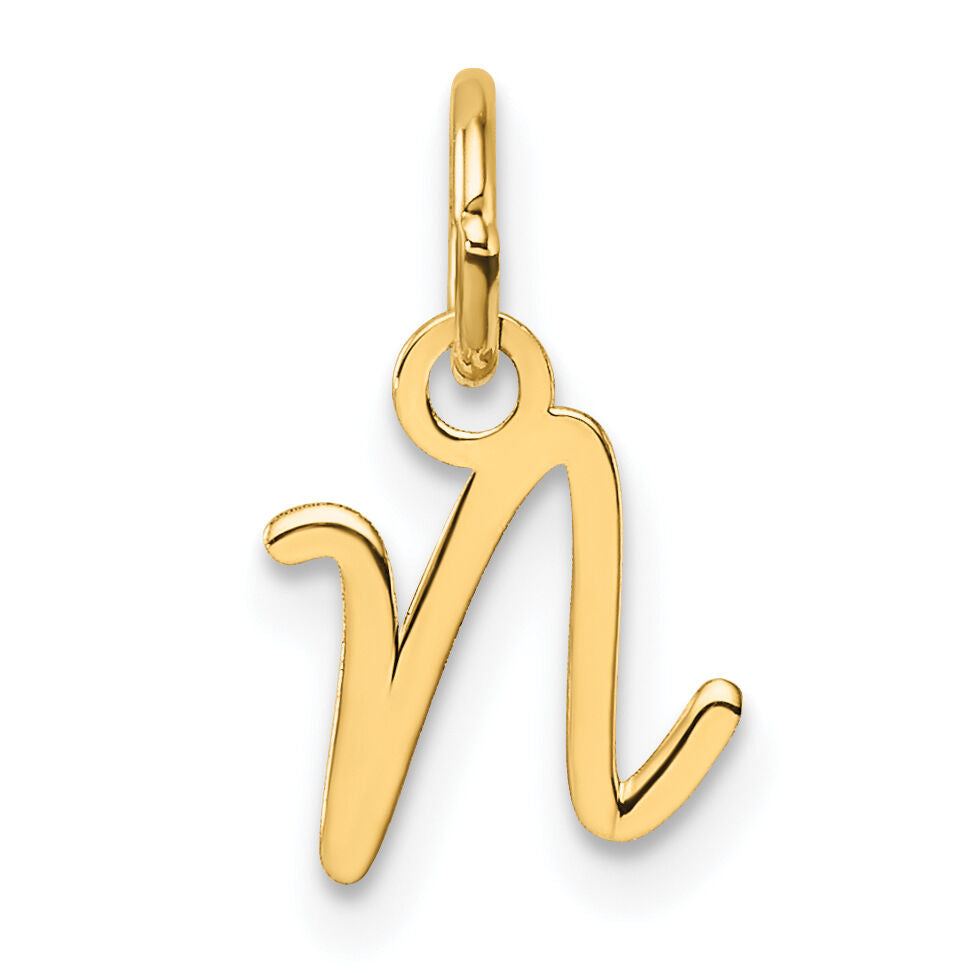 14K Uppercase Letter N Initial Charm-XNA1467Y/N