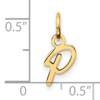 14K Uppercase Letter P Initial Charm-XNA1467Y/P