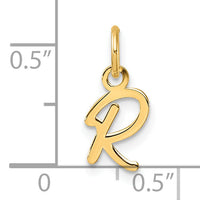 14K Uppercase Letter R Initial Charm-XNA1467Y/R
