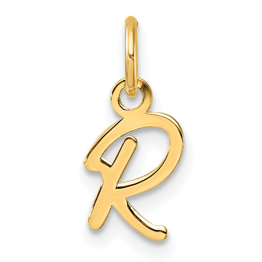 14K Uppercase Letter R Initial Charm-XNA1467Y/R