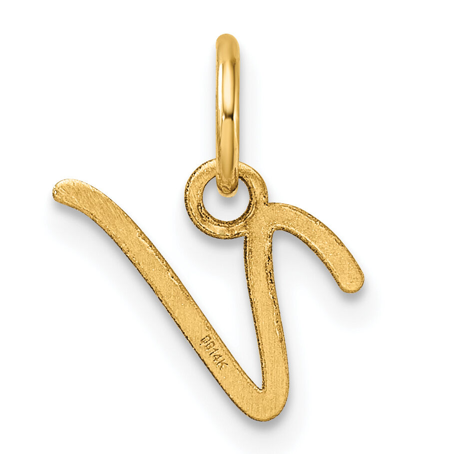 14K Uppercase Letter V Initial Charm-XNA1467Y/V