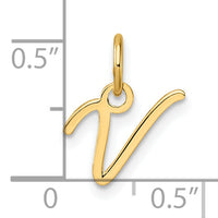 14K Uppercase Letter V Initial Charm-XNA1467Y/V