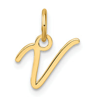 14K Uppercase Letter V Initial Charm-XNA1467Y/V