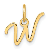 14K Uppercase Letter W Initial Charm-XNA1467Y/W