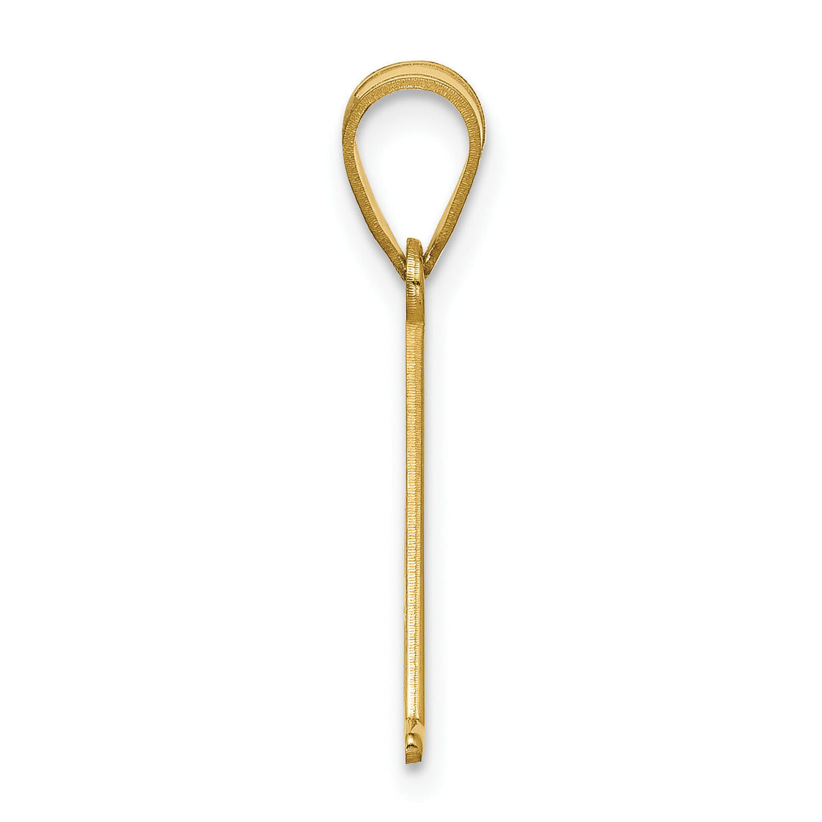 14k Yellow Gold Line Epoxy Initial Pendant-XNA1471Y