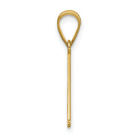 14k Yellow Gold Line Epoxy Initial Pendant-XNA1471Y