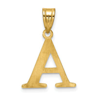 14k Yellow Gold Line Epoxy Initial Pendant-XNA1471Y