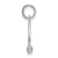 14k White Gold Initial with Birthstone Charm-XNA1484W