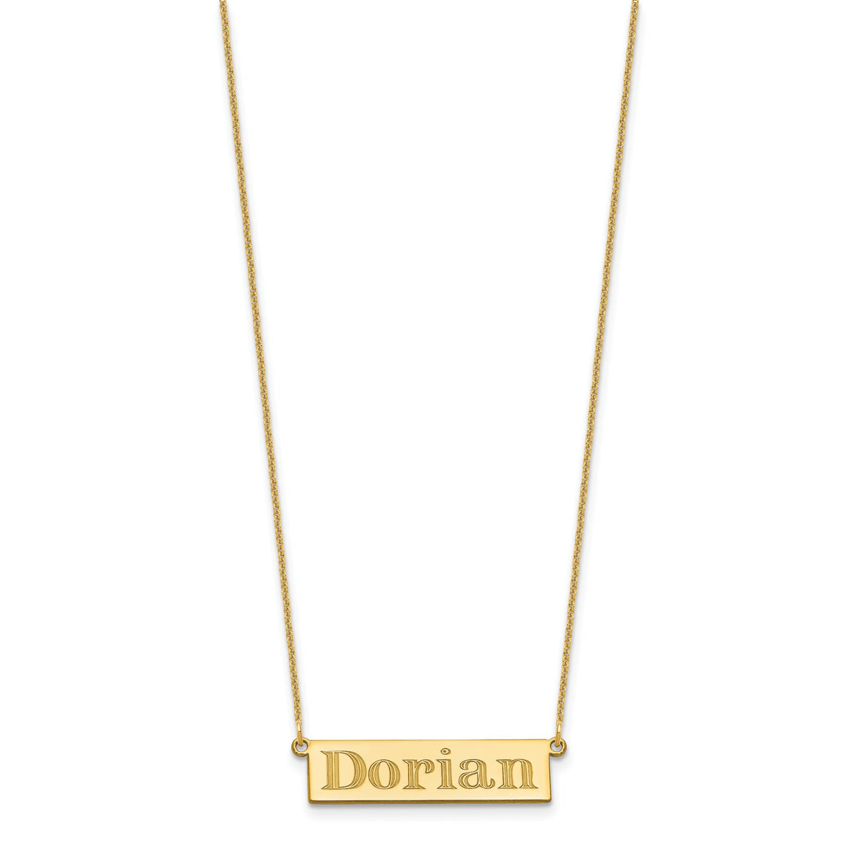 14k Yellow Gold 4-6 Letter Name Bar Necklace-XNA1525Y
