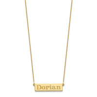 14k Yellow Gold 4-6 Letter Name Bar Necklace-XNA1525Y