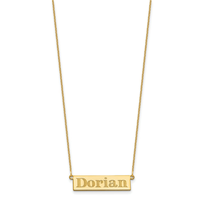 14k Yellow Gold 4-6 Letter Name Bar Necklace-XNA1525Y