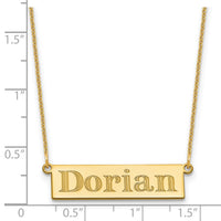 14k Yellow Gold 4-6 Letter Name Bar Necklace-XNA1525Y