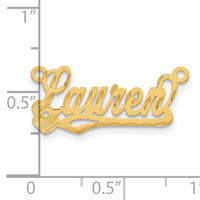14k Yellow Gold Satin Diamond-cut Heart Name Plate-XNA191Y