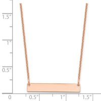 14l Rose Gold Small Blank Bar Necklace-XNA637R