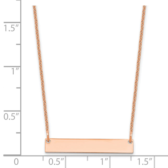 14l Rose Gold Small Blank Bar Necklace-XNA637R