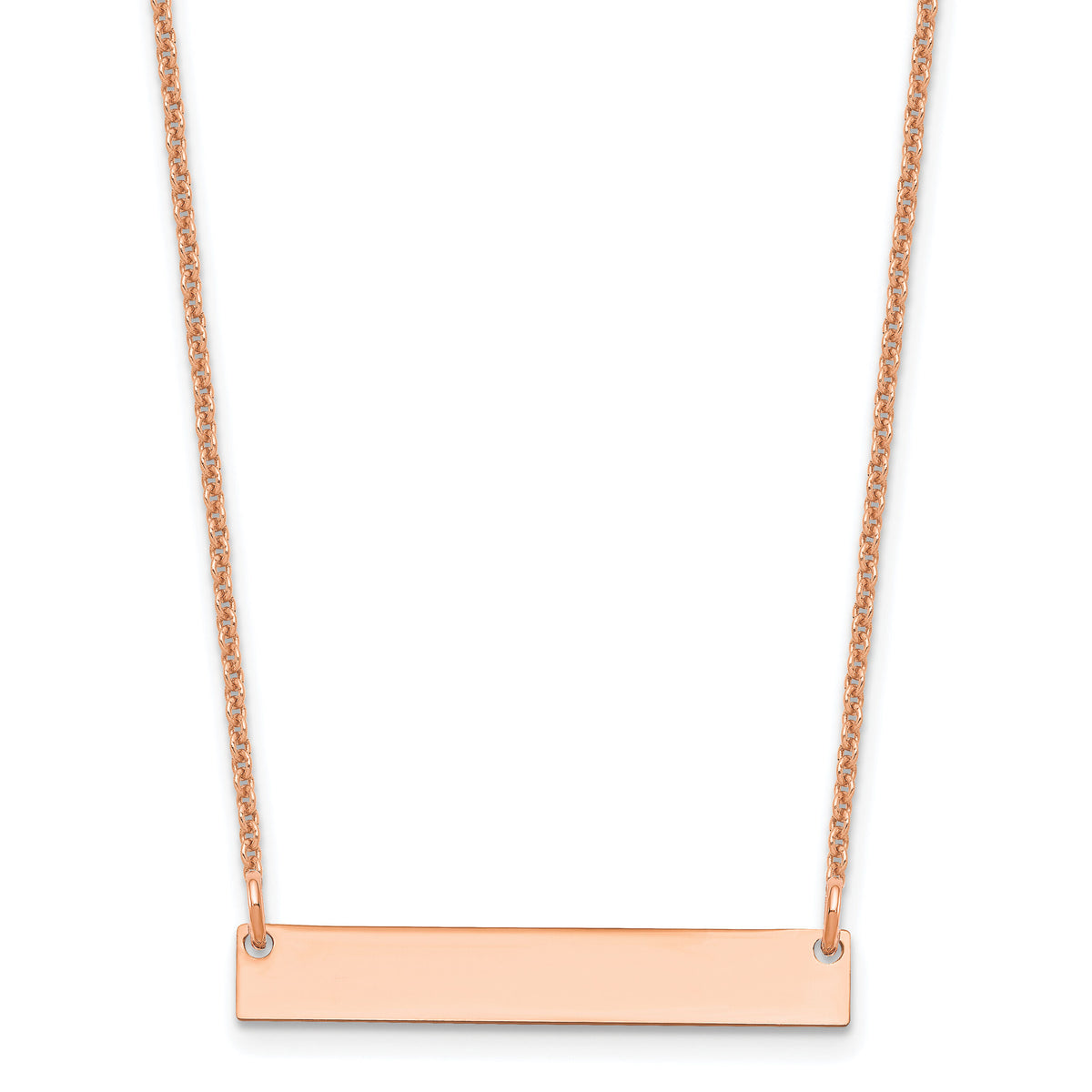 14l Rose Gold Small Blank Bar Necklace-XNA637R