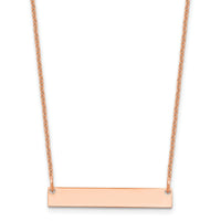 14l Rose Gold Small Blank Bar Necklace-XNA637R