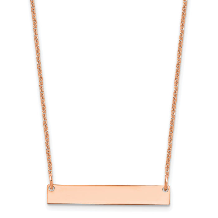 14l Rose Gold Small Blank Bar Necklace-XNA637R