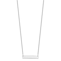 14k White Gold Small Polished Blank Bar Necklace-XNA637W
