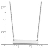 10k White Gold Small Blank Bar Necklace-10XNA637W