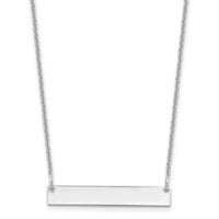 10k White Gold Small Blank Bar Necklace-10XNA637W