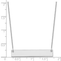 10k White Gold Medium Blank Bar Necklace-10XNA638W