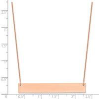 14k Rose Gold Large Blank Bar Necklace-XNA639R